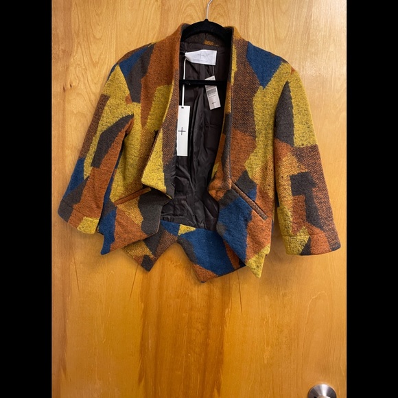 Patchwork Multi-colour Cropped Jacket - Picture 2 of 9